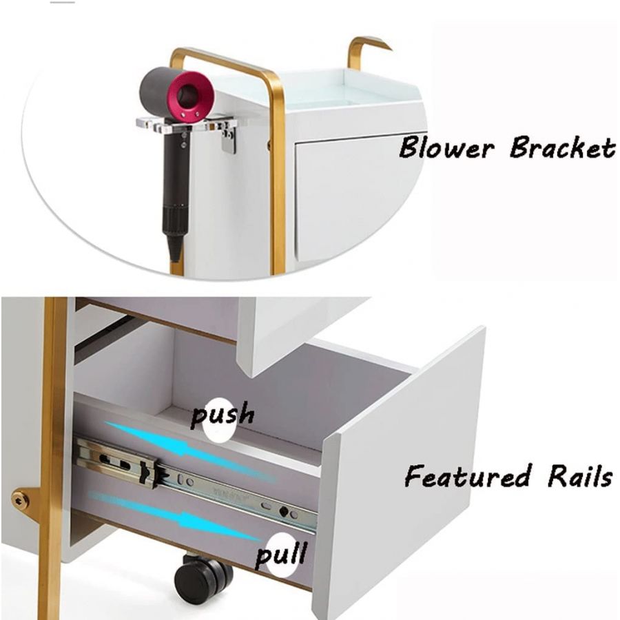 Beauty Salon Cart Makeup Organizer Trolley for Salon 